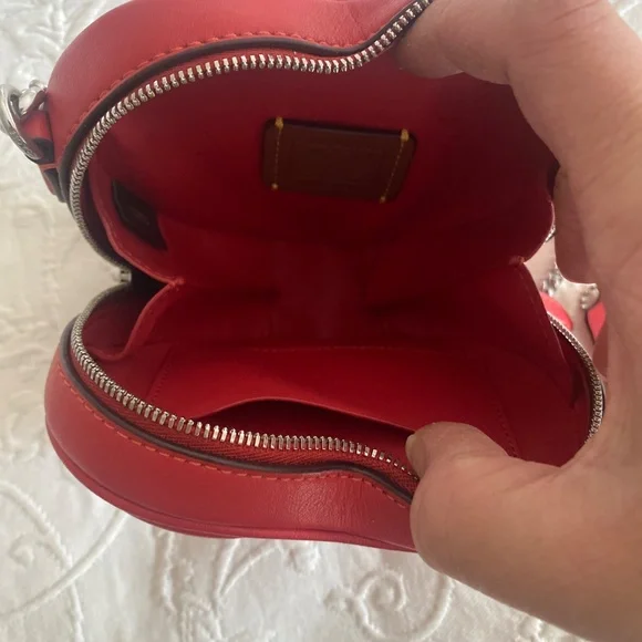 Coach Quilted Heart Mini Bag in Red - Picture 3 of 3